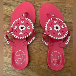 Jack Rogers Jelly Pink Flip-flops Size 6